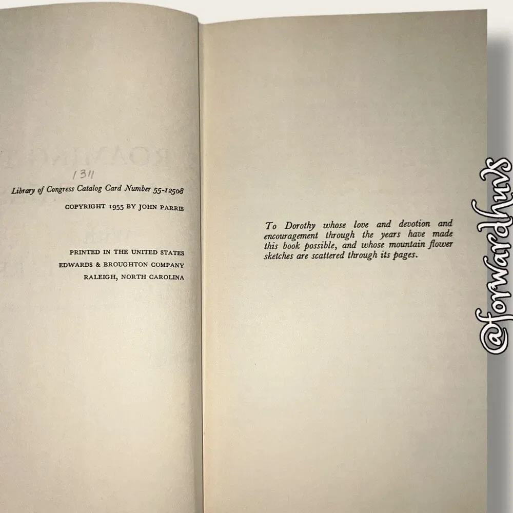 Roaming the Mountains with John Parris – First Edition Hardcover
